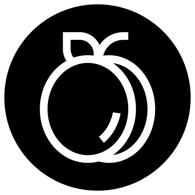 Ilustración del diseño del icono vectorial del albaricoque