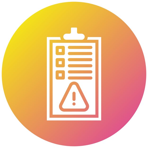 Ilustración del diseño del icono vectorial de alertas de reglas