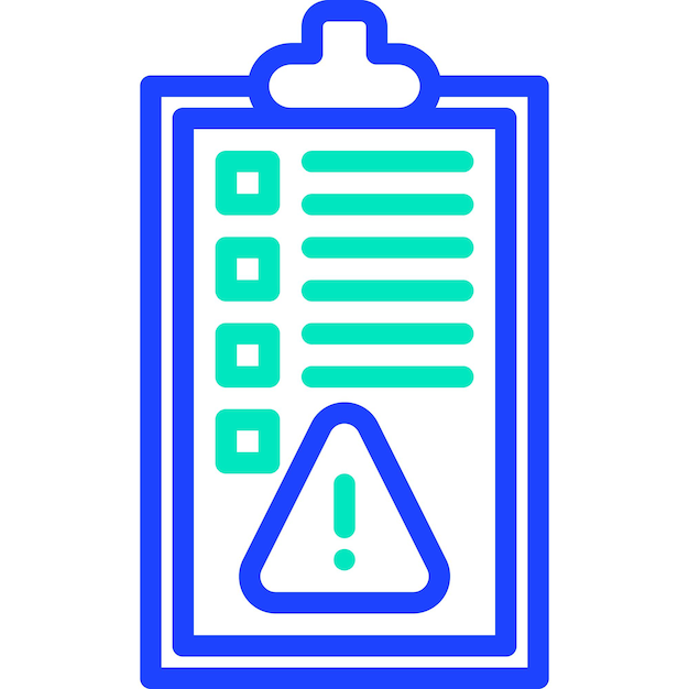 Ilustración del diseño del icono vectorial de alertas de reglas