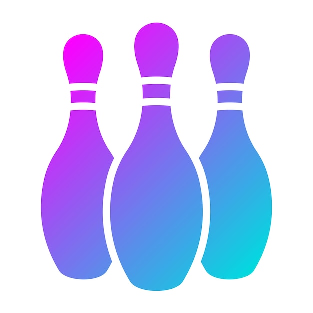 Ilustración del diseño del icono vectorial de los alfileres de bolos