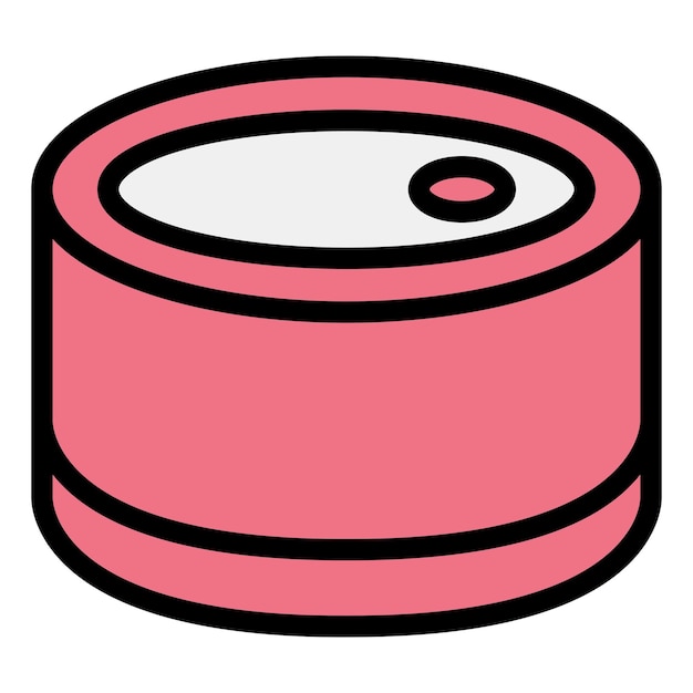 Ilustración del diseño del icono vectorial de los alimentos enlatados