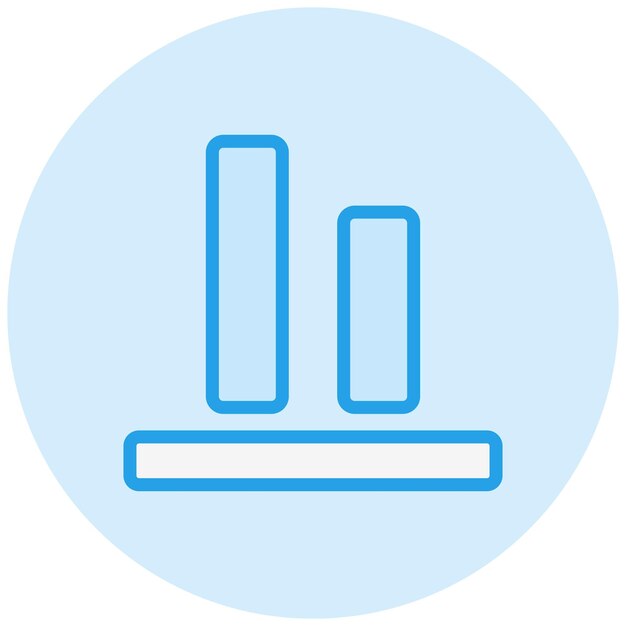 Ilustración del diseño del icono vectorial de alineación inferior