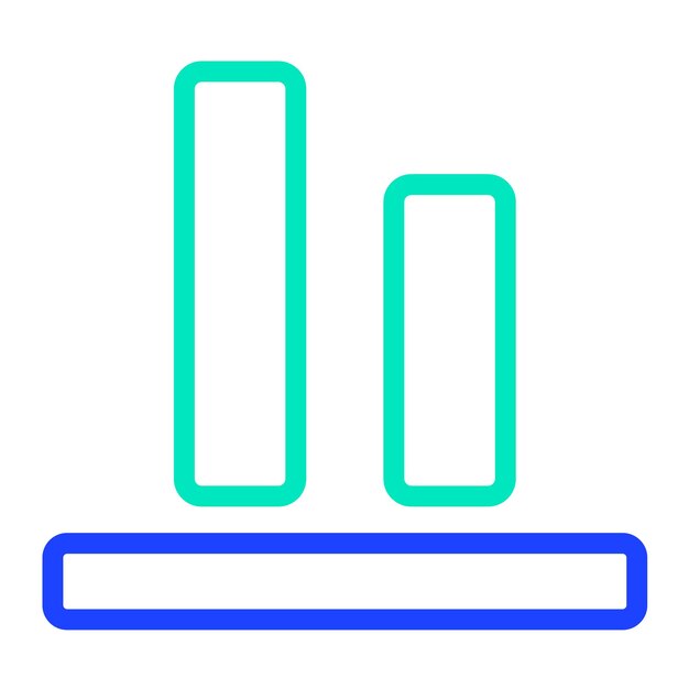 Ilustración del diseño del icono vectorial de alineación inferior