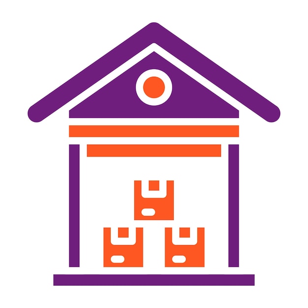 Ilustración del diseño del icono vectorial del almacén