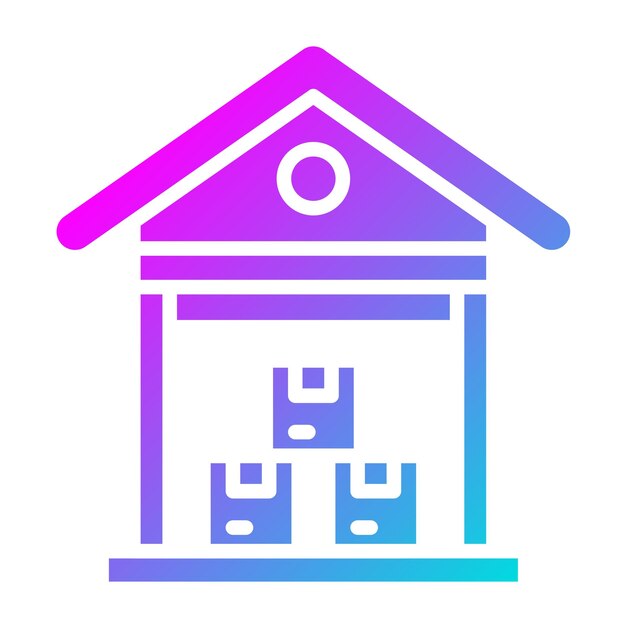 Ilustración del diseño del icono vectorial del almacén