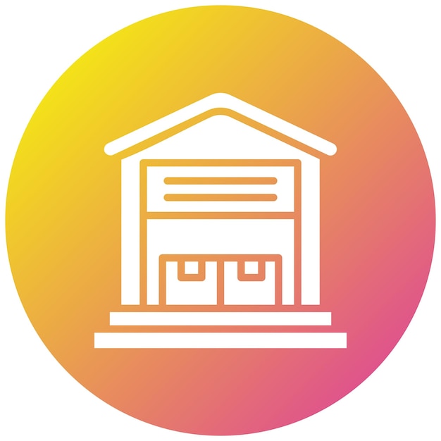 Ilustración del diseño del icono vectorial del almacén