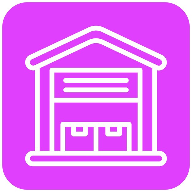 Ilustración del diseño del icono vectorial del almacén