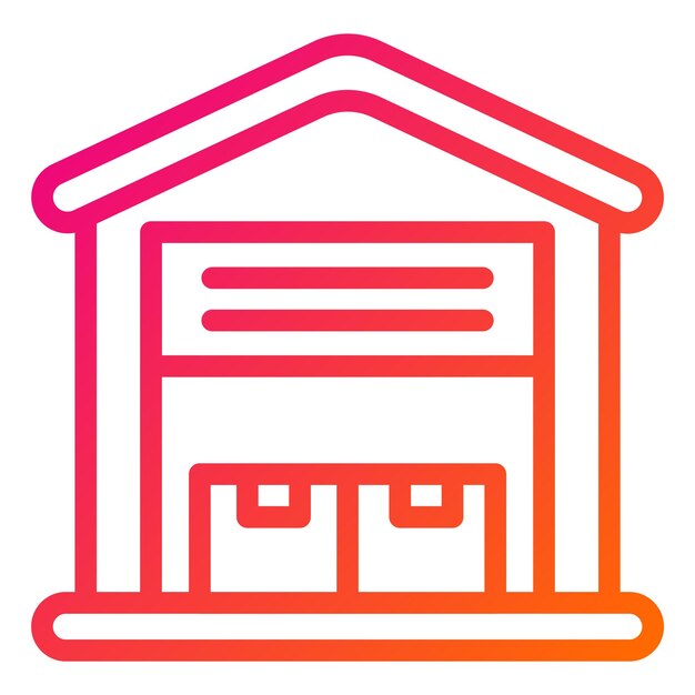 Ilustración del diseño del icono vectorial del almacén