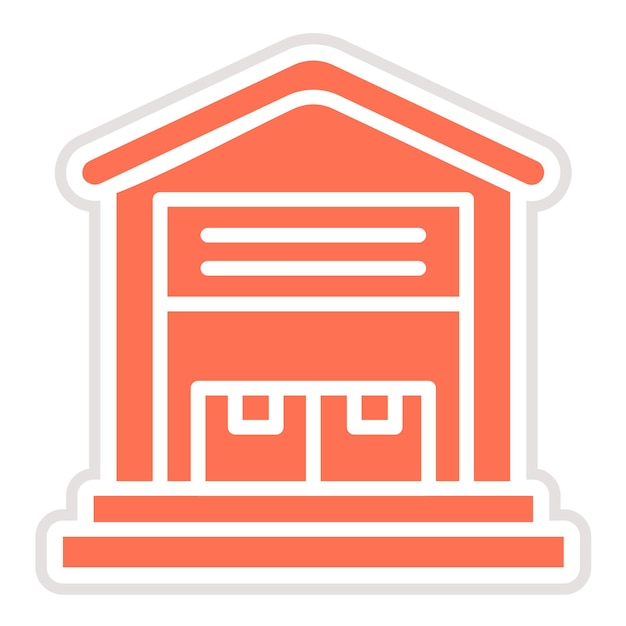 Ilustración del diseño del icono vectorial del almacén