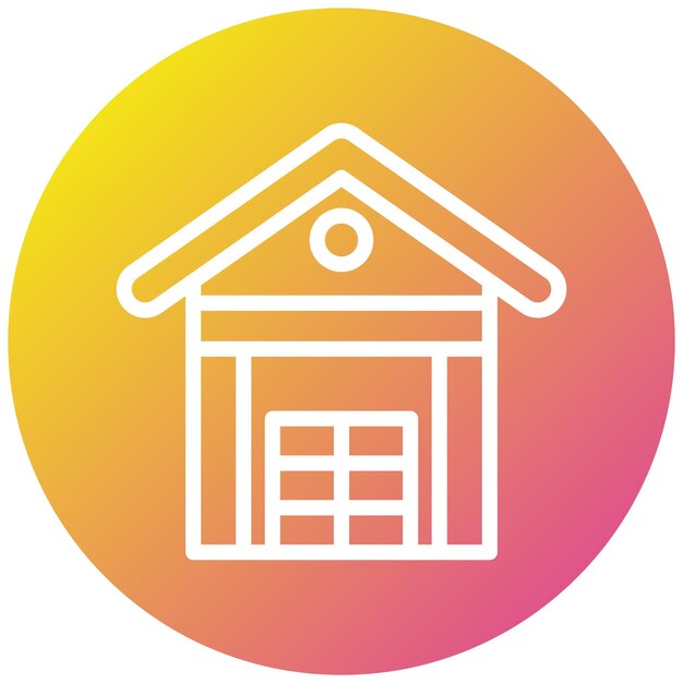 Ilustración del diseño del icono vectorial del almacén