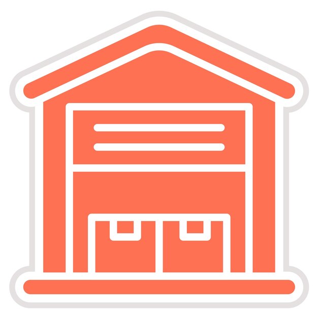 Ilustración del diseño del icono vectorial del almacén