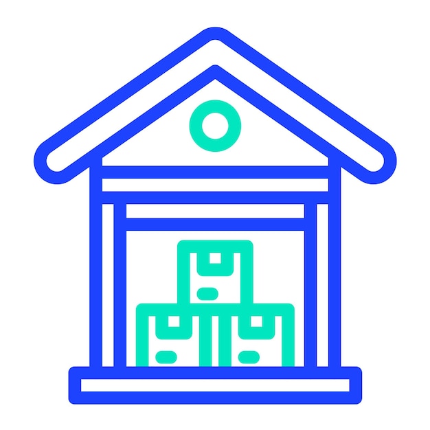 Ilustración del diseño del icono vectorial del almacén