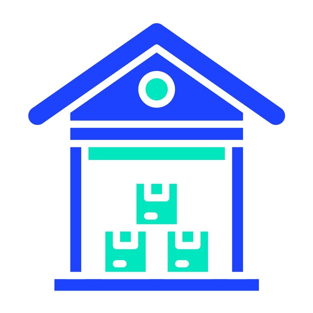Ilustración del diseño del icono vectorial del almacén