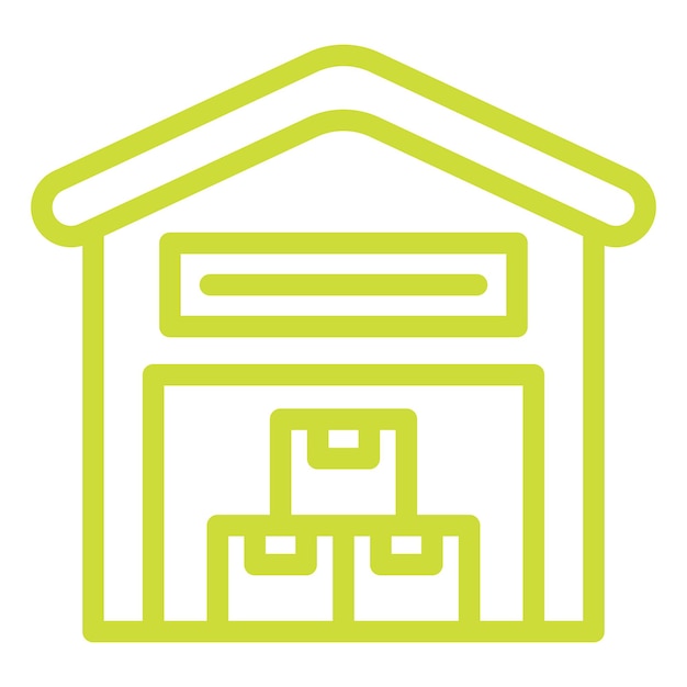 Ilustración del diseño del icono vectorial del almacén