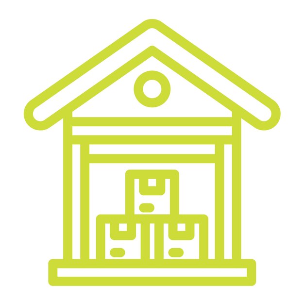 Ilustración del diseño del icono vectorial del almacén