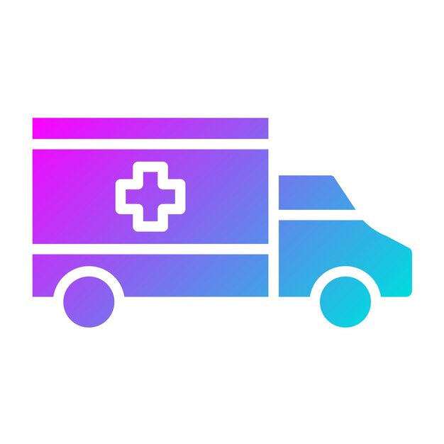 Ilustración del diseño del icono vectorial de la ambulancia