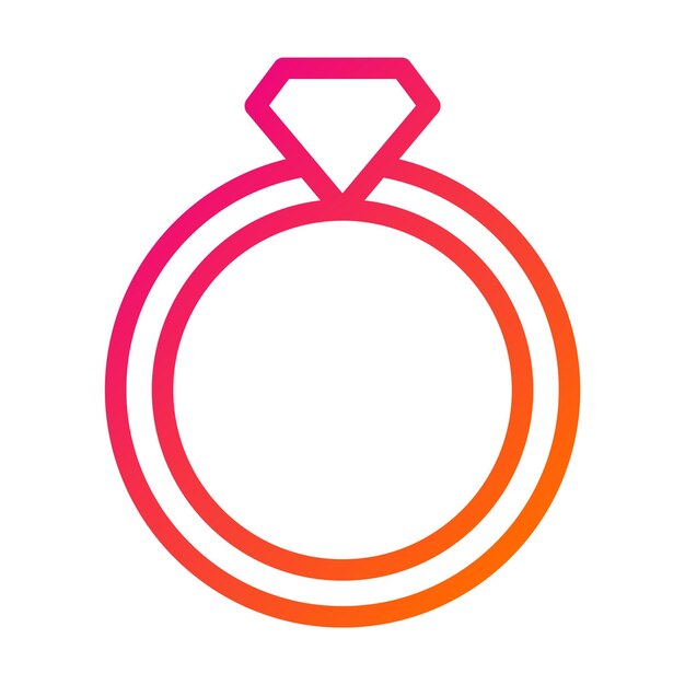 Ilustración del diseño del icono vectorial del anillo
