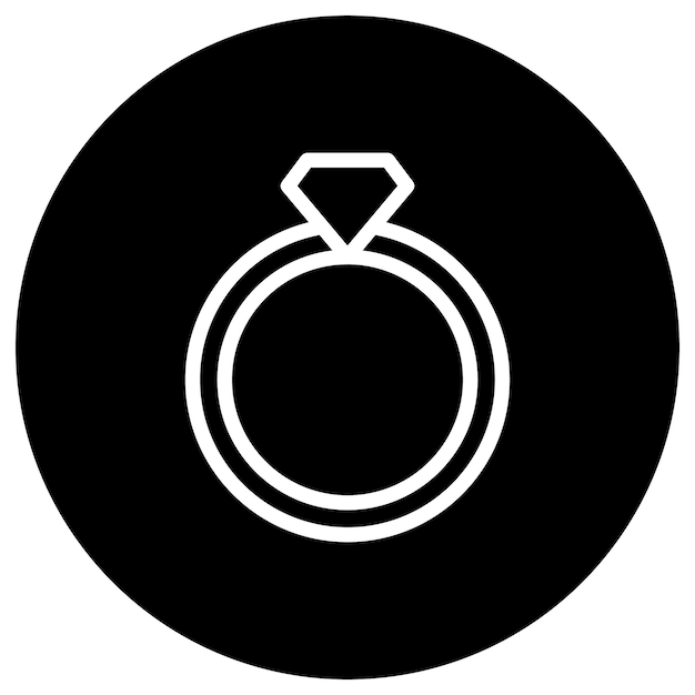 Ilustración del diseño del icono vectorial del anillo
