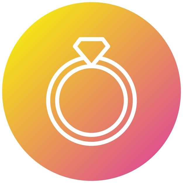 Ilustración del diseño del icono vectorial del anillo