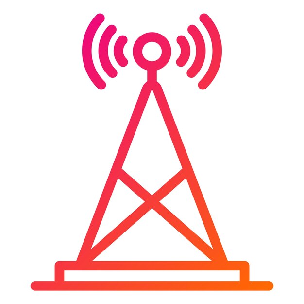 Ilustración del diseño del icono vectorial de la antena