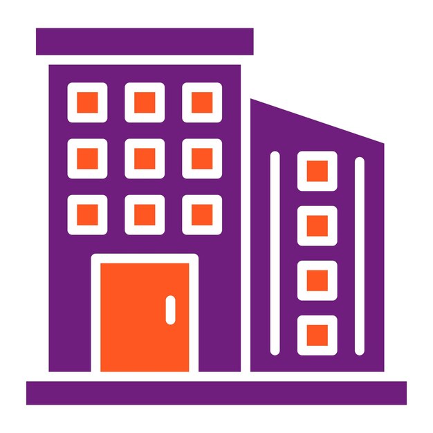 Ilustración del diseño del icono vectorial del apartamento