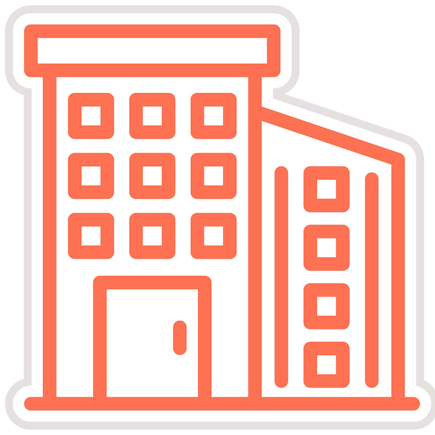 Ilustración del diseño del icono vectorial del apartamento