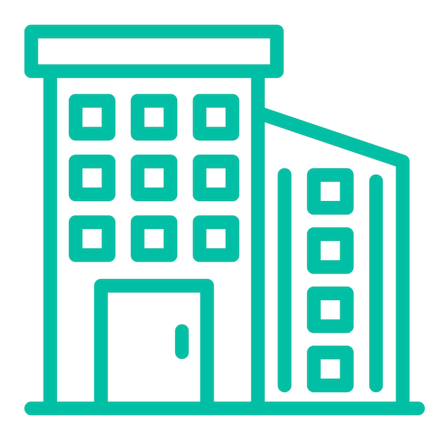 Ilustración del diseño del icono vectorial del apartamento
