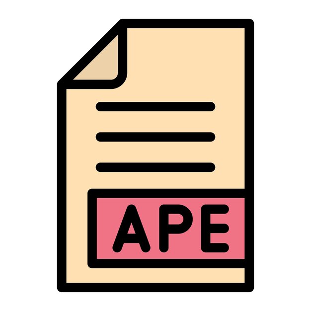 Ilustración del diseño del icono vectorial de APE