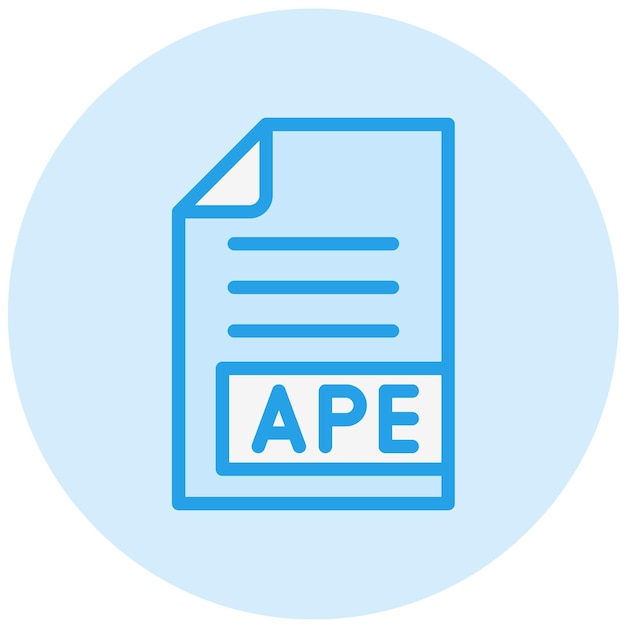 Ilustración del diseño del icono vectorial de APE
