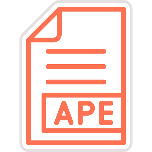 Ilustración del diseño del icono vectorial de APE