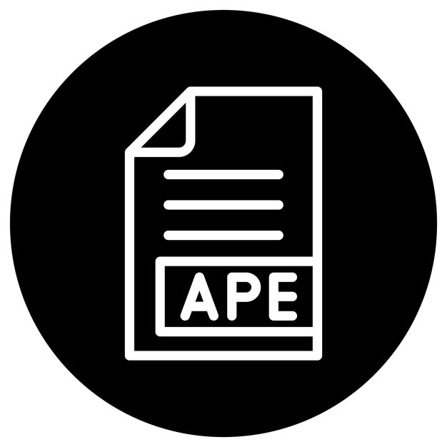 Ilustración del diseño del icono vectorial de APE
