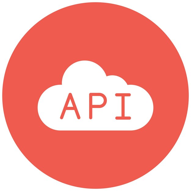 Ilustración del diseño del icono vectorial de Api