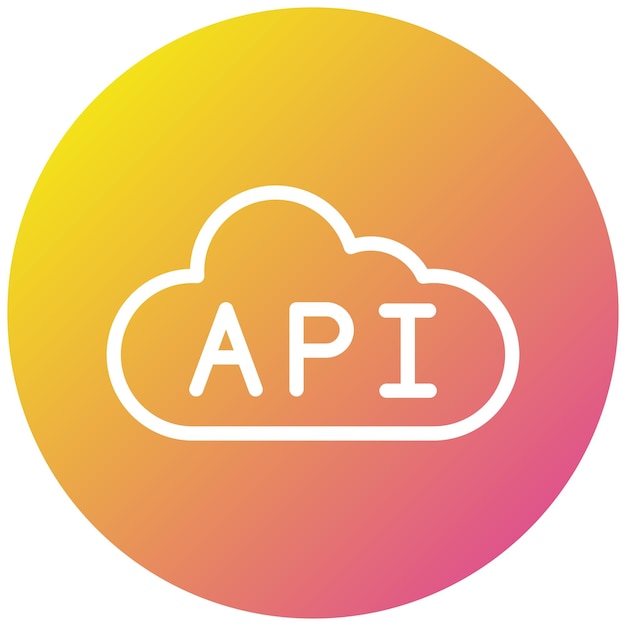 Ilustración del diseño del icono vectorial de Api