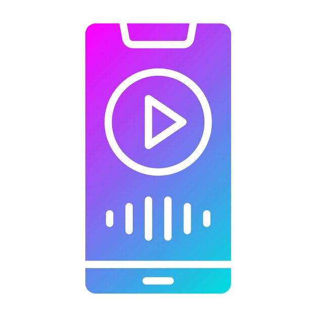 Ilustración del diseño del icono vectorial de la aplicación de música
