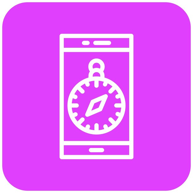 Ilustración del diseño del icono vectorial de la aplicación de ubicación