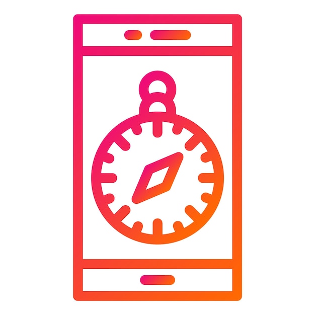 Ilustración del diseño del icono vectorial de la aplicación de ubicación