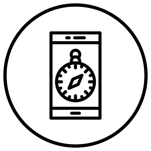 Ilustración del diseño del icono vectorial de la aplicación de ubicación