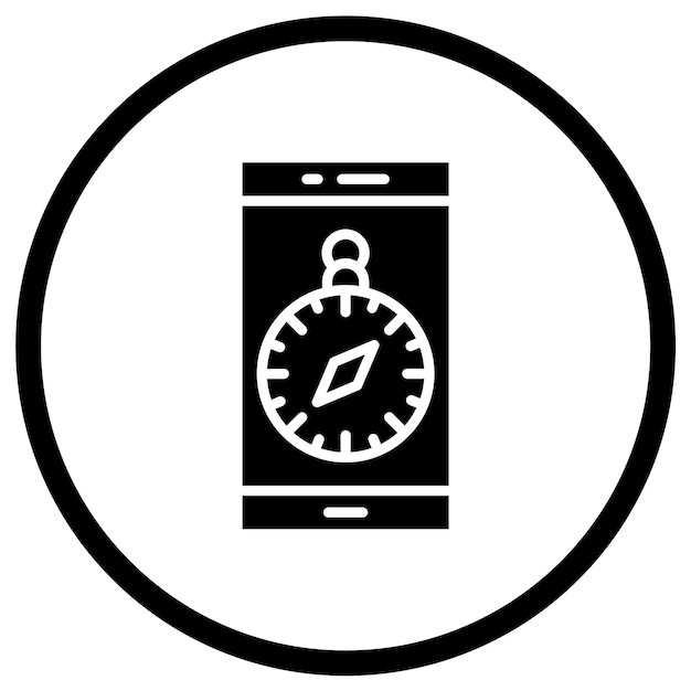 Ilustración del diseño del icono vectorial de la aplicación de ubicación