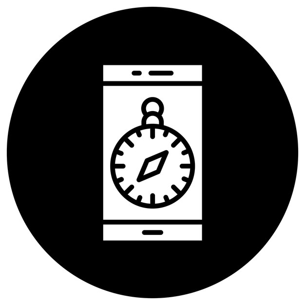 Ilustración del diseño del icono vectorial de la aplicación de ubicación