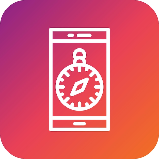 Ilustración del diseño del icono vectorial de la aplicación de ubicación
