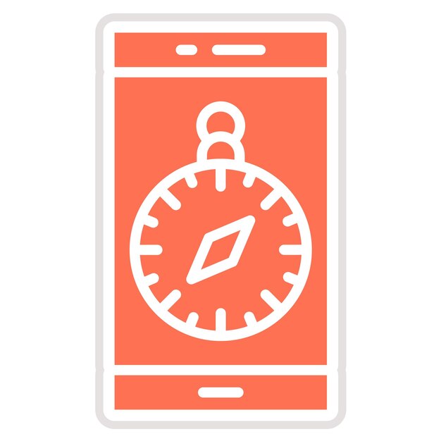 Ilustración del diseño del icono vectorial de la aplicación de ubicación