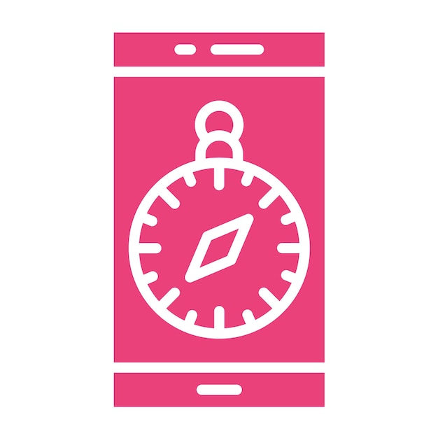 Ilustración del diseño del icono vectorial de la aplicación de ubicación