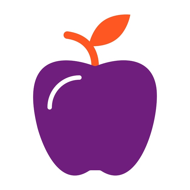 Ilustración del diseño del icono vectorial de Apple