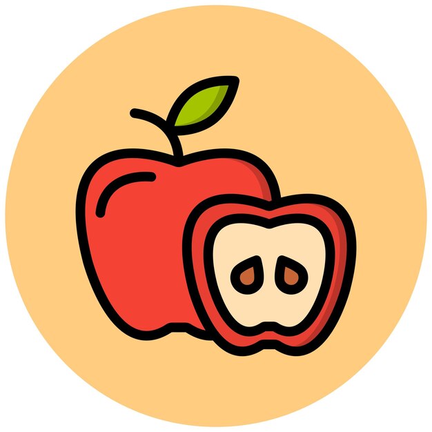 Ilustración del diseño del icono vectorial de Apple