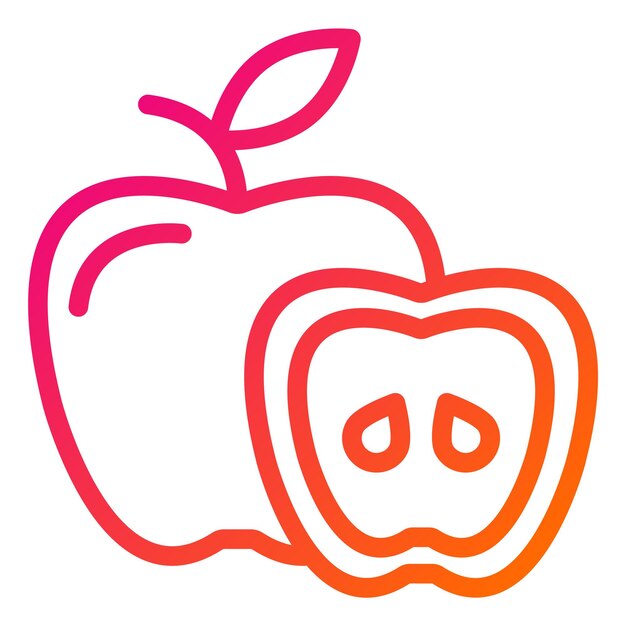 Ilustración del diseño del icono vectorial de Apple