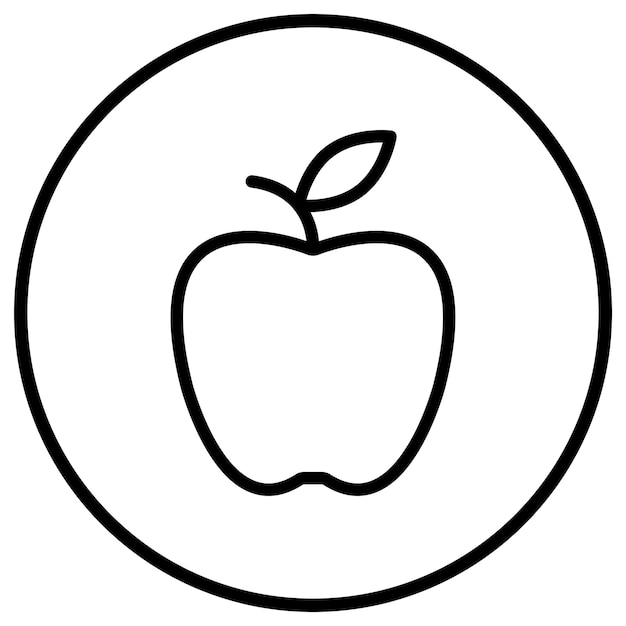 Ilustración del diseño del icono vectorial de Apple