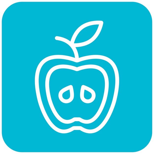 Ilustración del diseño del icono vectorial de Apple