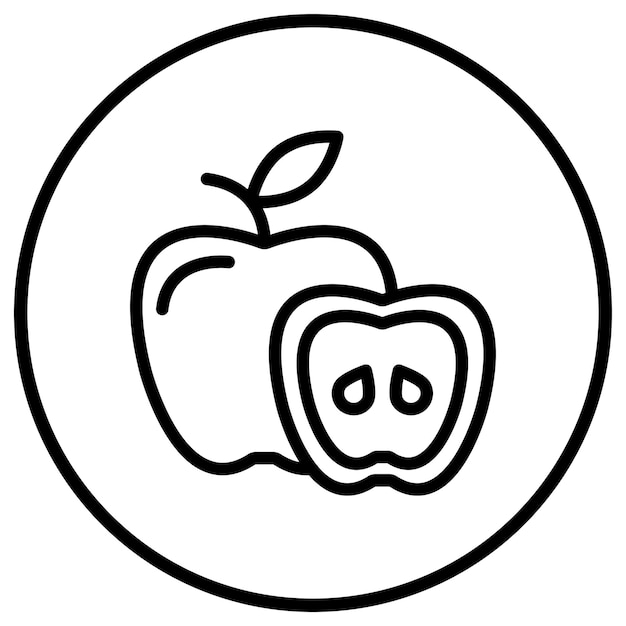 Ilustración del diseño del icono vectorial de Apple
