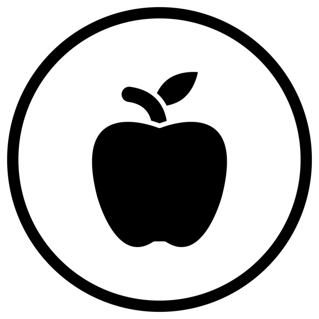 Ilustración del diseño del icono vectorial de Apple