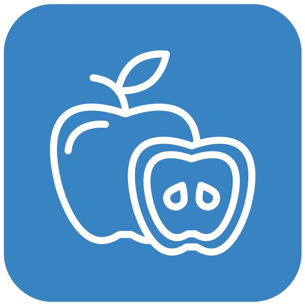 Ilustración del diseño del icono vectorial de Apple